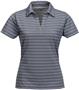 Tri Mountain Lady Dublin Poly Wide Stripe Polo