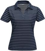 Tri Mountain Lady Dublin Poly Wide Stripe Polo