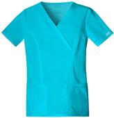 Cherokee Women's Mock Wrap Scrub Tops