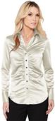 Lilac Bloom Camille Womens Matte Satin Shirt