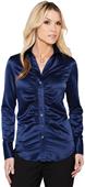 Lilac Bloom Camille Womens Matte Satin Shirt