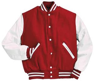 408 SCARLET (BODY)/WHITE (SLEEVES & STRIPES)