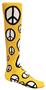 Red Lion Peace Sign athletic socks