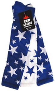 2-ROYAL SOCKS W/WHITE STARS/1 WHITE SOCK W/ROY STA