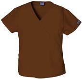 Cherokee Women's Mini Mock Wrap Scrub Tops