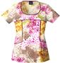 Baby Phat Womens Knitted In Nature Scoop Scrub Top