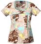Baby Phat Womens Passion For Paislies Scrubs Top 