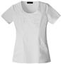 Baby Phat Women's Scoop Neck Scrubs White Top