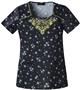 Baby Phat Womens Geo Nights Scrubs Square Neck Top