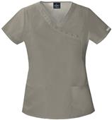 Baby Phat Womens The Top Scrubs Mock Wrap Top