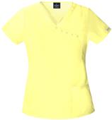 Baby Phat Womens The Top Scrubs Mock Wrap Top
