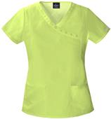 Baby Phat Womens The Top Scrubs Mock Wrap Top