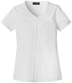 Baby Phat Women's Embroidered V-Neck Scrubs Top