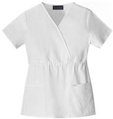 Baby Phat Women's Mock Wrap Scrubs Top