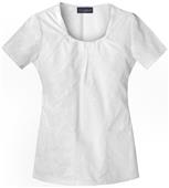 Baby Phat Women's Scoop Neck Burn-Out Scrubs Top