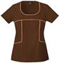 Baby Phat Women's Scoop Neck Scrubs Top