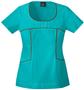 Baby Phat Women's Scoop Neck Scrubs Top