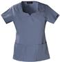 Baby Phat Women's Square Neck Scrubs Top
