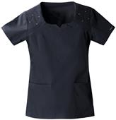 Baby Phat Women's Square Neck Scrubs Top