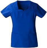 Baby Phat Women's Square Neck Scrubs Top