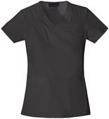 Baby Phat Women's Mock Wrap Scrubs Top