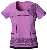 Baby Phat Women's Scoop Neck Scrubs Top