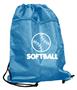 SOFTBALL DRAWSTRING BACKPACK softball bag