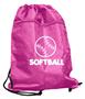 SOFTBALL DRAWSTRING BACKPACK softball bag