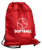 SOFTBALL DRAWSTRING BACKPACK softball bag