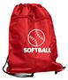 SOFTBALL DRAWSTRING BACKPACK softball bag