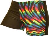 Gem Gear 4 Panel Tie Dye Zebra Compression Shorts