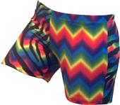 Gem Gear 4 Panel Zebra/Zig Zag Tie Dye Shorts
