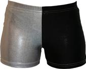 Gem Gear 4 Panel Black & Silver Metallic Shorts Gem Gear 4 Panel Black & Silver Metallic Shorts