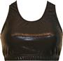 Gem Gear Black Metallic Racer Back Sports Bra