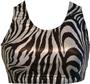 Gem Gear B & W Metallic Zebra Racer Back Bra