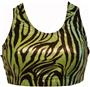 Gem Gear Green Metallic Zebra Racer Back Bra