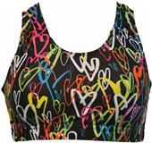 Gem Gear Neon Hearts Racer Back Bra Gem Gear Neon Hearts Racer Back Bra
