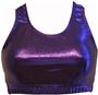 Gem Gear Purple Metallic Racer Back Sports Bra