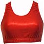Gem Gear Red Metallic Racer Back Sports Bra