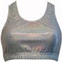 Gem Gear Silver Hologram Metallic Racer Back Bra