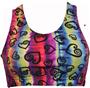 Gem Gear Tie Dye Hearts Racer Back Sports Bra