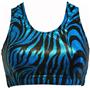 Gem Gear Turquoise Metallic Zebra Racer Back Bra