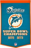 Winning Streak NFL Miami Dolphins Dynasty Banner
