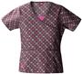 Dickies Women's Hip Flip Print Mock Wrap Scrub Top