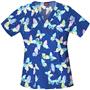 Dickies Women's Gen Flex Print V-Neck Scrub Tops