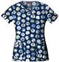 Dickies Women's Gen Flex Print Henley Scrub Tops