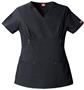 Dickies Women's Enzyme Washed Mock Wrap Scrub Tops