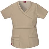 Dickies Women's Gen Flex Mock Wrap Scrub Tops Dickies Women's Gen Flex Mock Wrap Scrub Tops