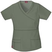 Dickies Women's Gen Flex Mock Wrap Scrub Tops Dickies Women's Gen Flex Mock Wrap Scrub Tops