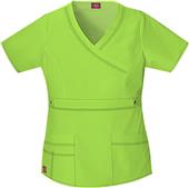 Dickies Women's Gen Flex Mock Wrap Scrub Tops Dickies Women's Gen Flex Mock Wrap Scrub Tops